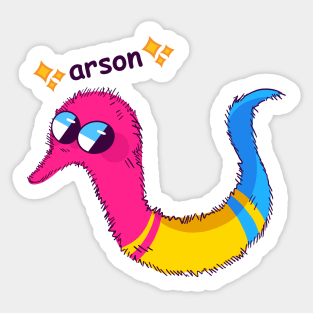 politically charged arson- Pansexual Variant Sticker